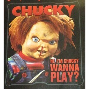 New Chucky Childs Play THICK Plush Fleece Throw Blanket GIFT Wanna Movie Doll 2